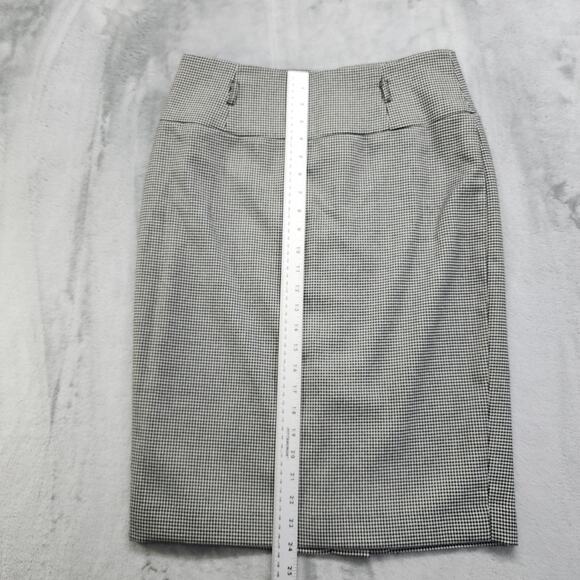 Laura Petites Skirt Size 6P Black White Houndstooth Pencil High Waist Back Zip - Picture 3 of 9